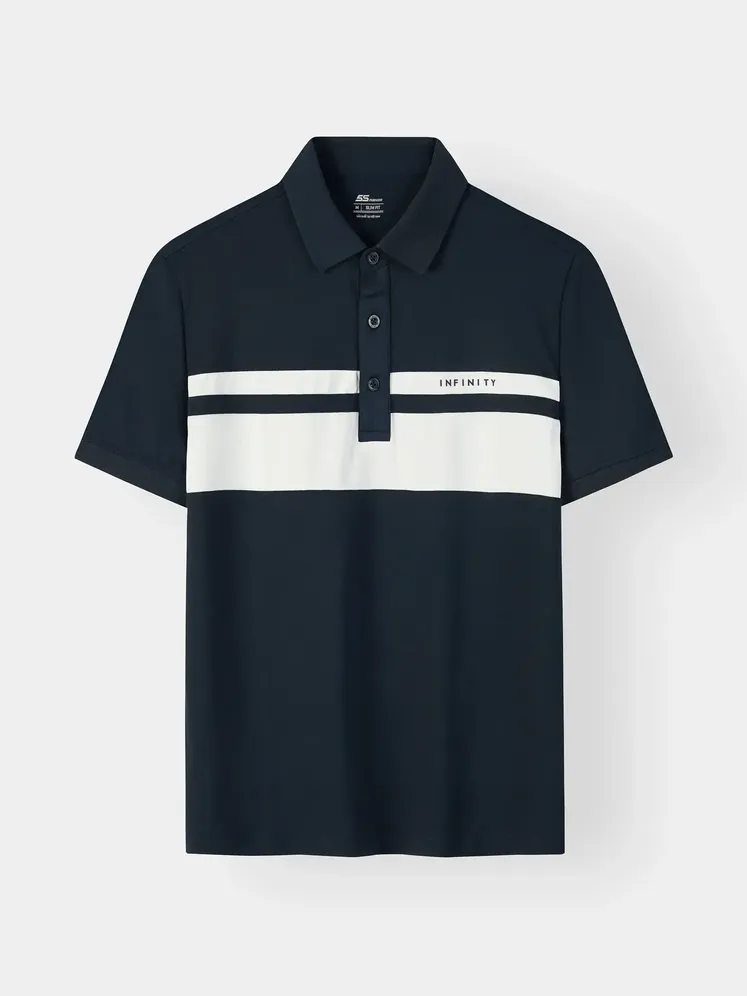 Áo Polo Nam INFINITY STRIPE 5S Fashion Can Phối Kẻ Phom Slimfit M0APC26077