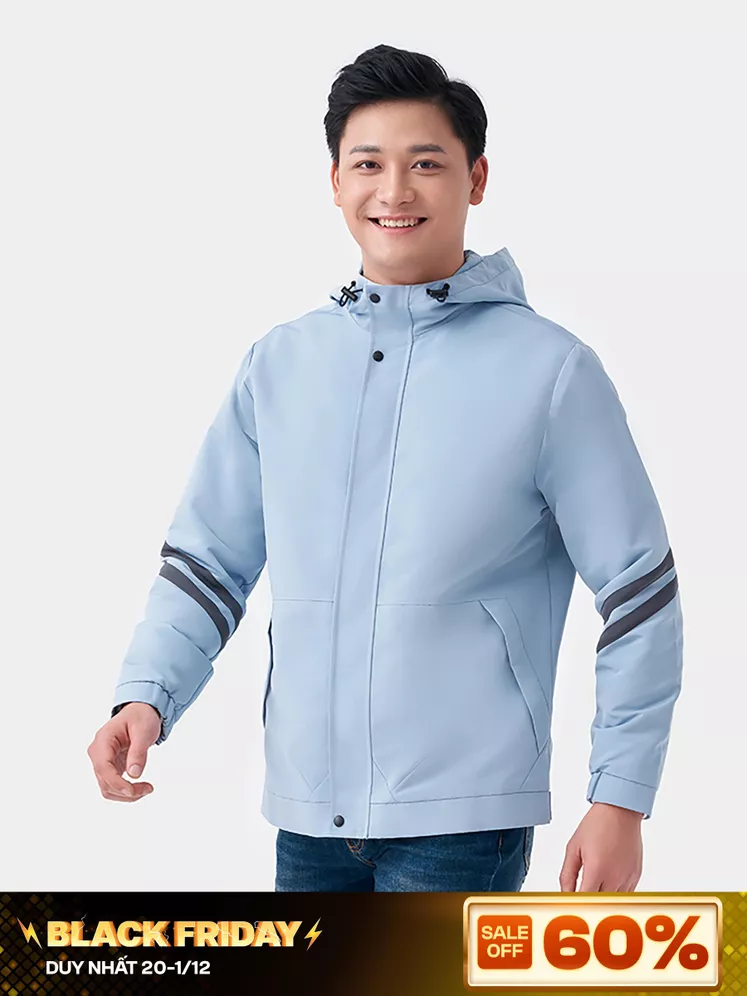 Áo Khoác Gió Nam Thể Thao 5S Fashion Kẻ Sọc Tay Slimfit AKG23020