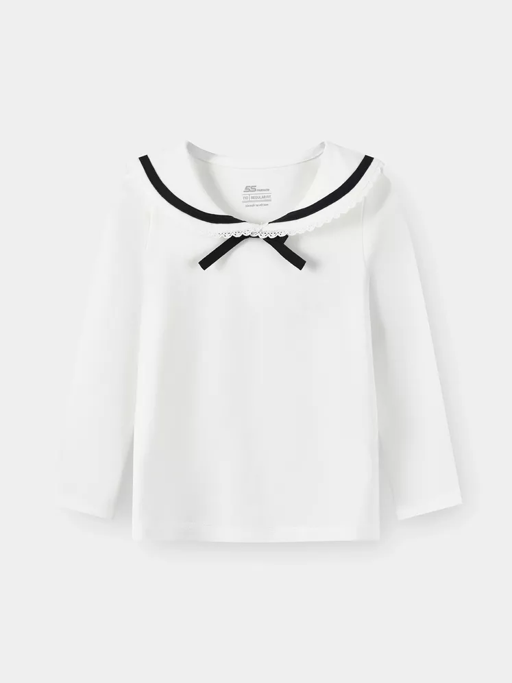 Áo Thun Bé Gái 5S Fashion Cổ Thủy Thủ Dễ Thương G0ATH25002