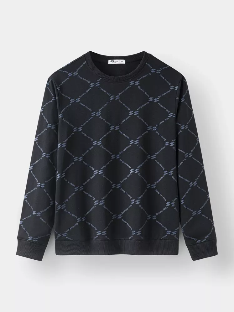 Áo Nỉ Cổ Tròn 5S Fashion In Tràn Slimfit ANO23020