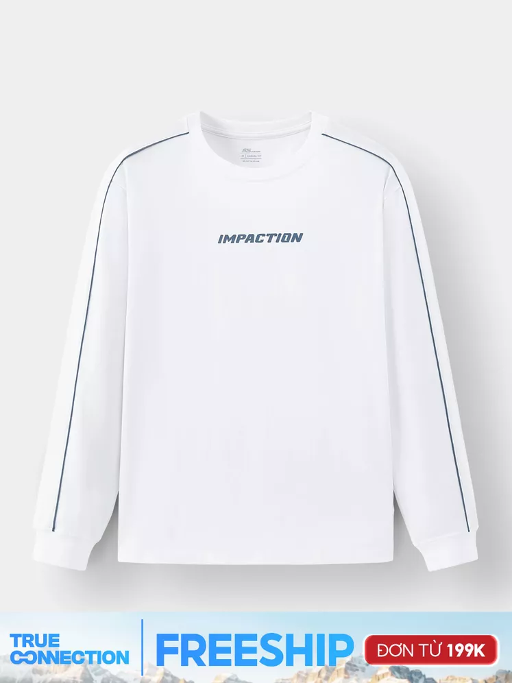 Áo Thun Nam Dài Tay 5S Fashion Cotton Phối Line ATH24003