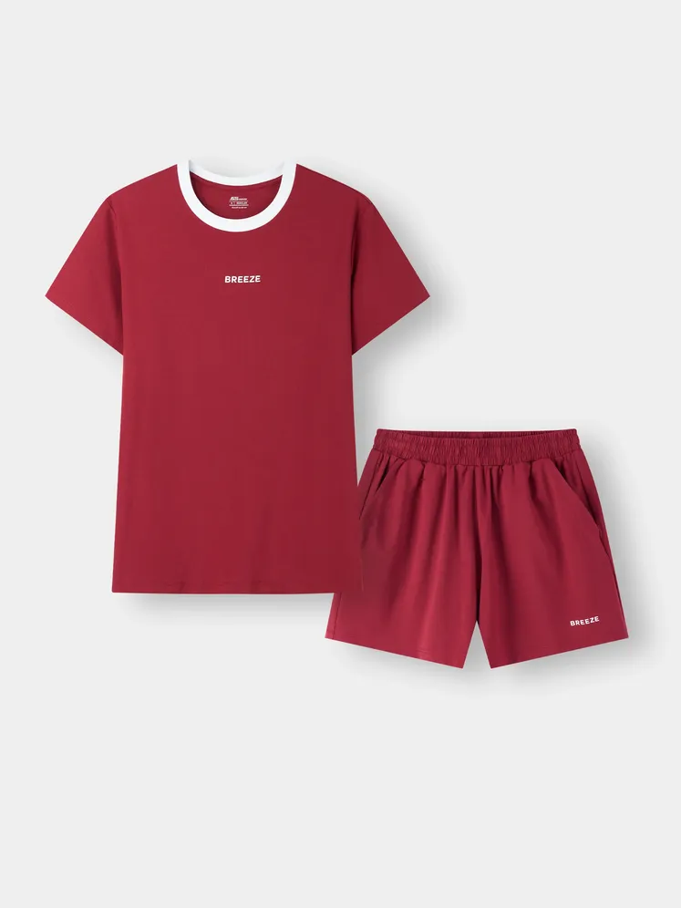 Bộ Thun Nữ Ngắn Tay EASY CASUAL 5S Fashion In Chữ WBTS26004