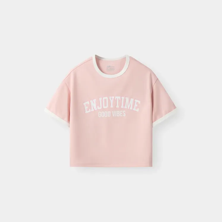 Áo Thun Bé Gái 5S Fashion ENJOYTIME Cotton Phom Regular G0ATS26020