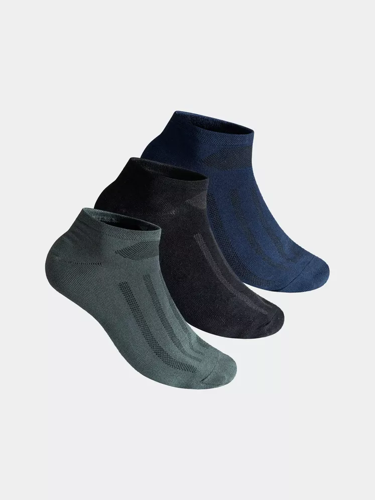 Combo 3 Đôi Tất Nam Cổ Ngắn 5S Fashion Dệt Họa Tiết 3C-Y0TAT24003