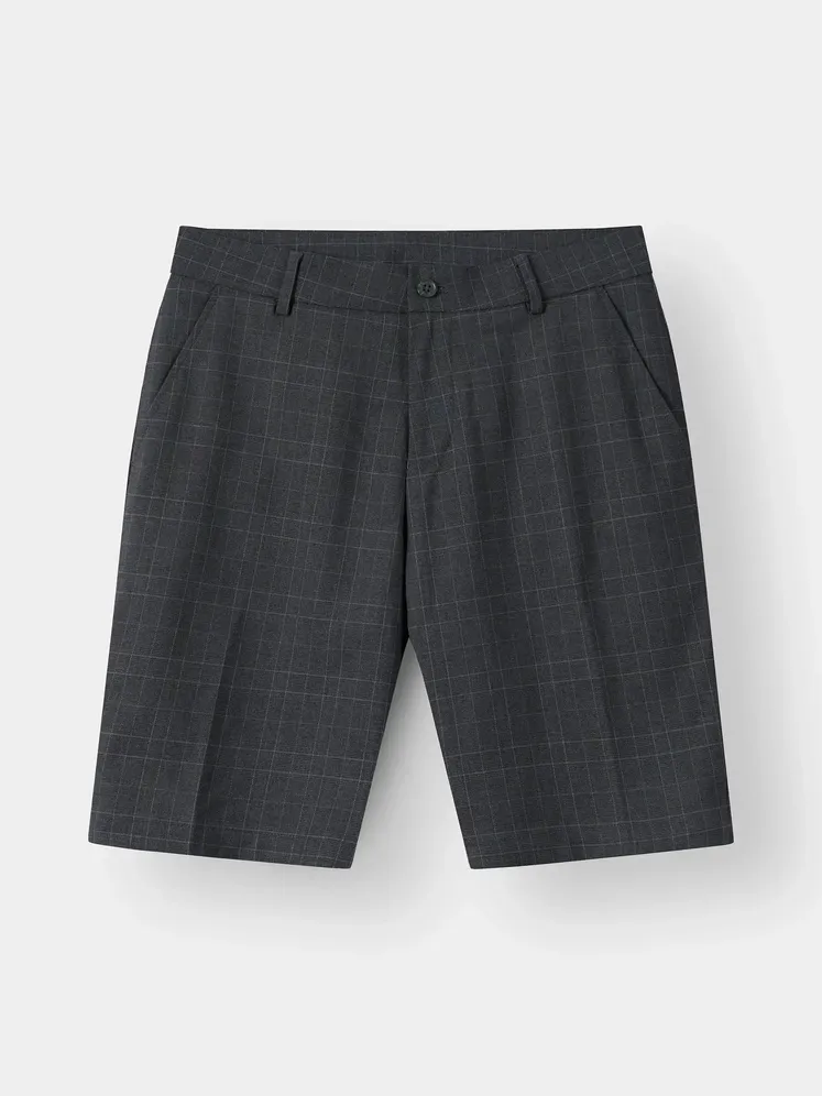 Quần Short Âu 5S Fashion Kẻ Ô Đứng Phom Dáng Regular M0QSA26009