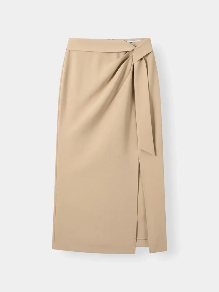 Chân Váy Dài Nữ 5S Fashion Phối Đai Phom Regular W0CVD26004