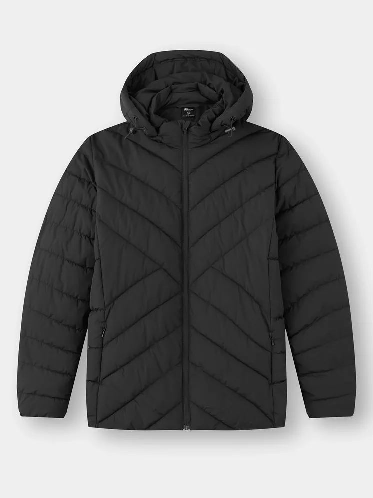 Áo Phao Nữ 5S Fashion Màu Đen Chần Bông Nhẹ Phom Slimfit W0APH25001