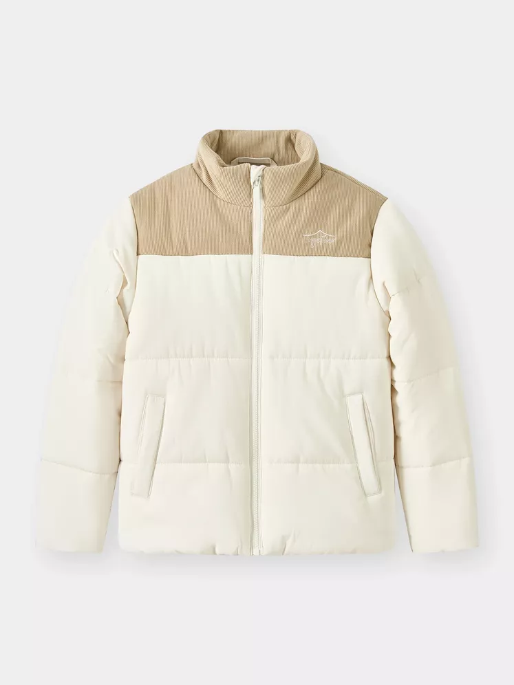 Áo Phao Cho Bé Can Phối Nhung Cổ Trụ 5S Fashion K0PHF25001