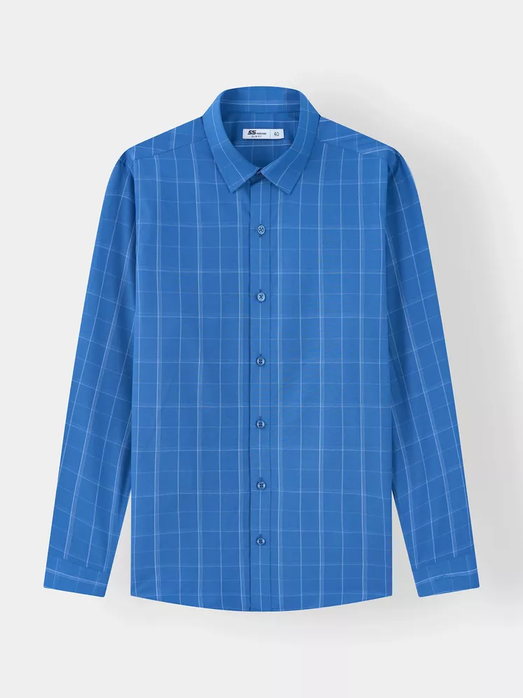 Áo Sơ Mi Nam Dài Tay 5S Fashion Kẻ Ô Smart Fit ASM25037