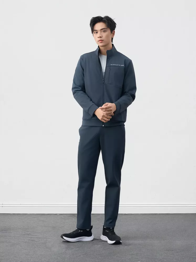 Set Bộ Nỉ Khóa Nam Cổ Trụ 5S Fashion Dệt Hiệu Ứng Phom Slimfit MBNK25020