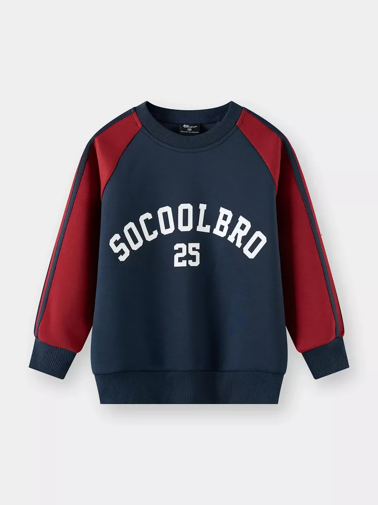 Áo Nỉ Bé Trai 5S Fashion Tay Raglan Can Phối In Cá Tính B0ANI25002