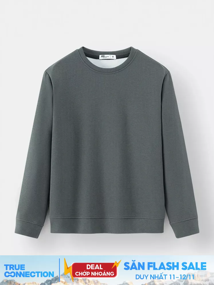 Áo Nỉ Nam Thu Đông 5S Fashion Trơn Basic Phom Slimfit ANI24027