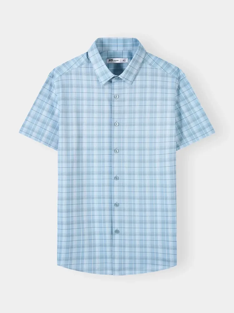 Áo Sơ Mi Nam 5S Fashion Kẻ Ô Phom Slimfit M0ASC26055
