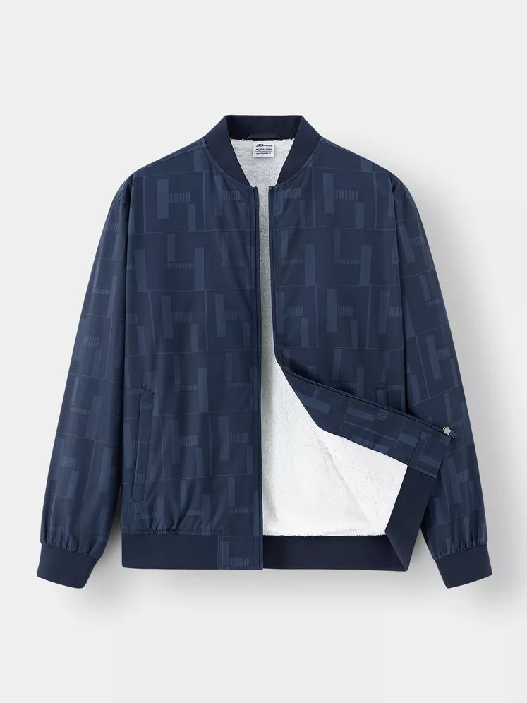 Áo Khoác Bomber Nam 5S Fashion Lót Lông Họa Tiết AKB24044