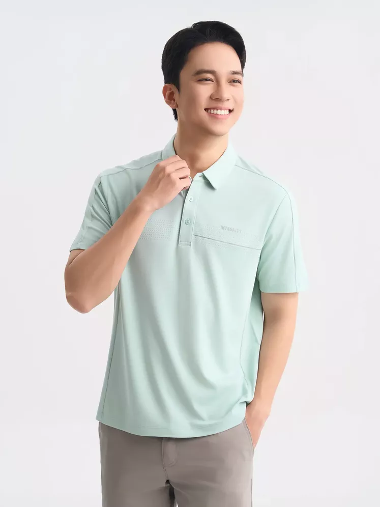 Áo Polo Nam 5S Fashion In Ngang Ngực Slimfit APC25010