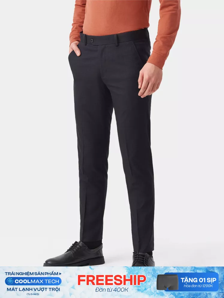 Quần Tây Nam 5S Fashion Dệt Kẻ Ô Slimfit QAU23055