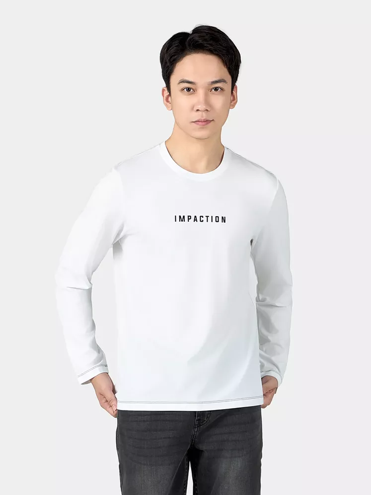 Áo Thun Nam Dài Tay 5S Fashion Chần Chỉ Nổi ATH24015