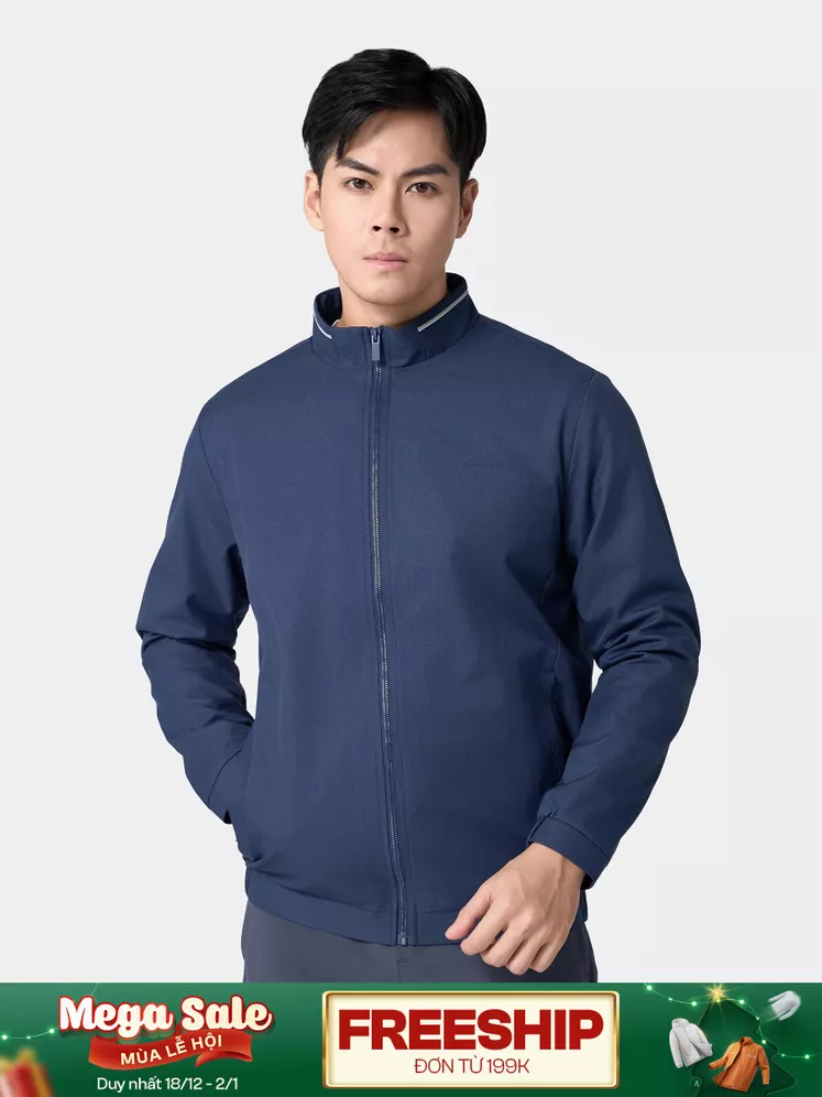 Áo Khoác Thời Trang Nam 5S Fashion Cổ Dệt Line AKH24003