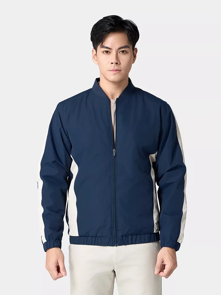 Áo Khoác Bomber Nam Lót Lông 5S Fashion Can Phối Slimfit AKB24012