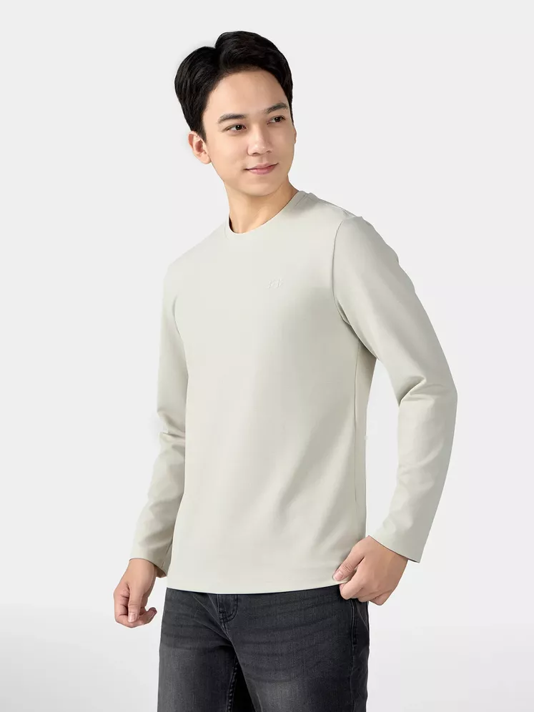 Áo Thun Nam Dài Tay 5S Fashion In Logo Phom Slimfit ATH24013