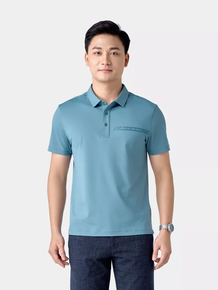 Áo Polo Nam 5S Fashion Thể Thao In Chữ Slimfit APC24082