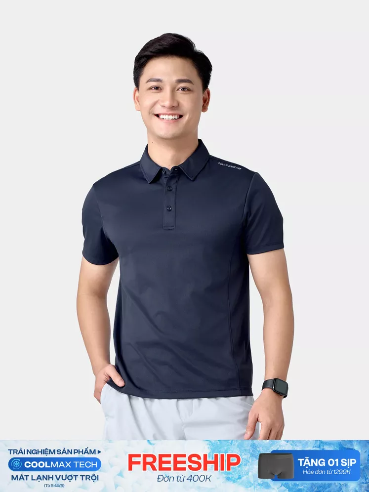 Áo Polo Nam Thể Thao 5S Fashion In Cầu Vai Phom Slimfit APC24017