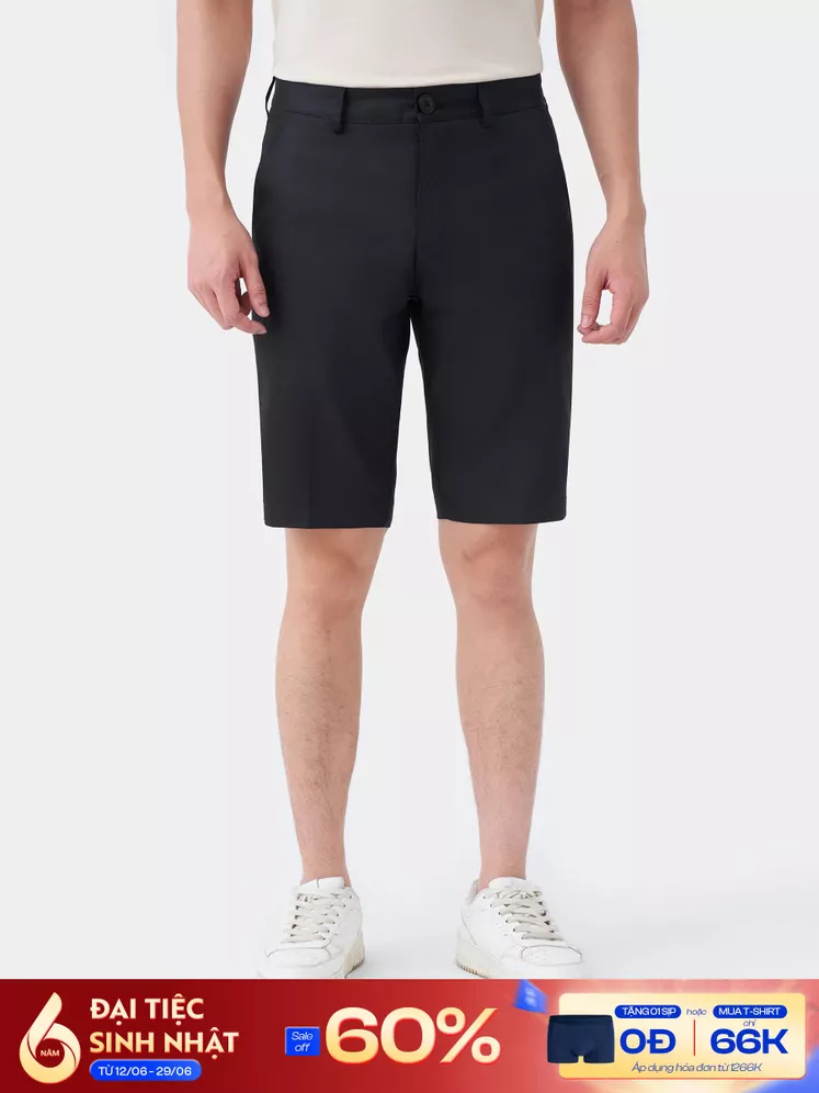 Quần Short Kaki Nam 5S Fashion Họa Tiết Cạp Cúc QSK24012