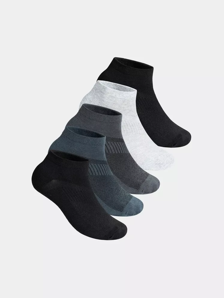 Combo 5 Đôi Tất Nam Cổ Lửng 5S Fashion Họa Tiết Đơn Giản 5C-Y0TAT24126