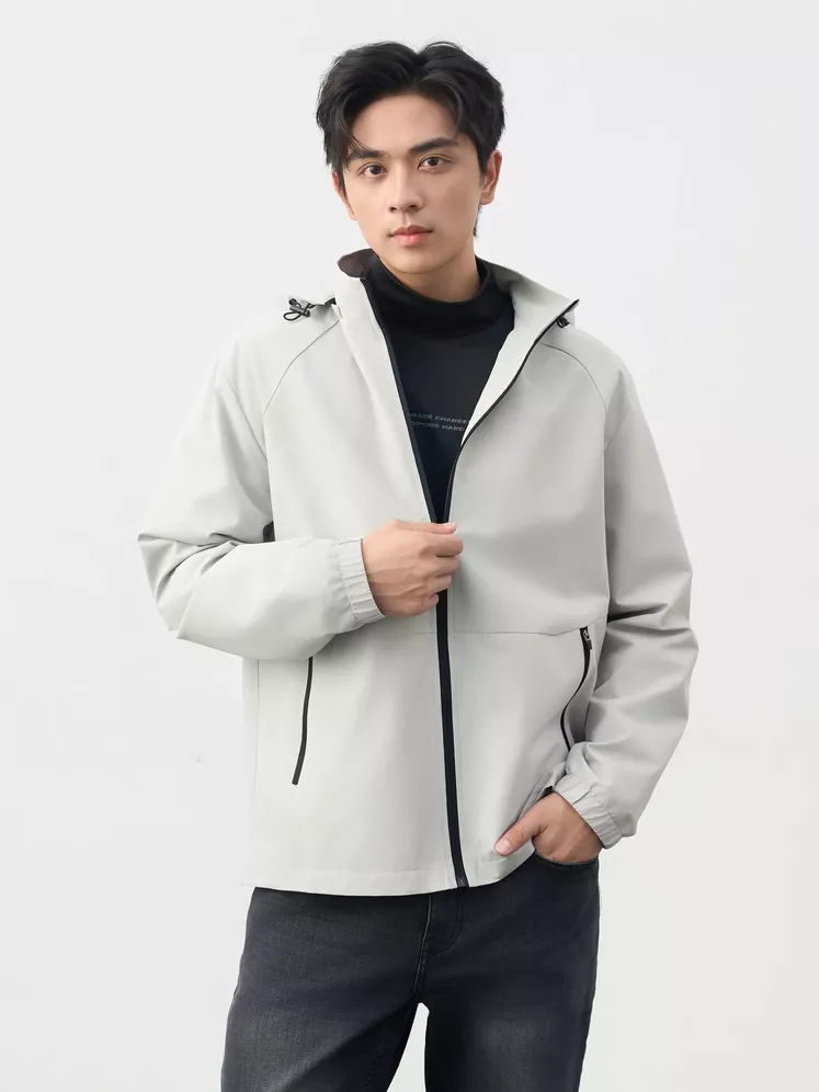 Áo Khoác Gió Nam Pro-DWR 5S FASHION Tay Raglan Có Mũ Tháo Được M0AKG25009