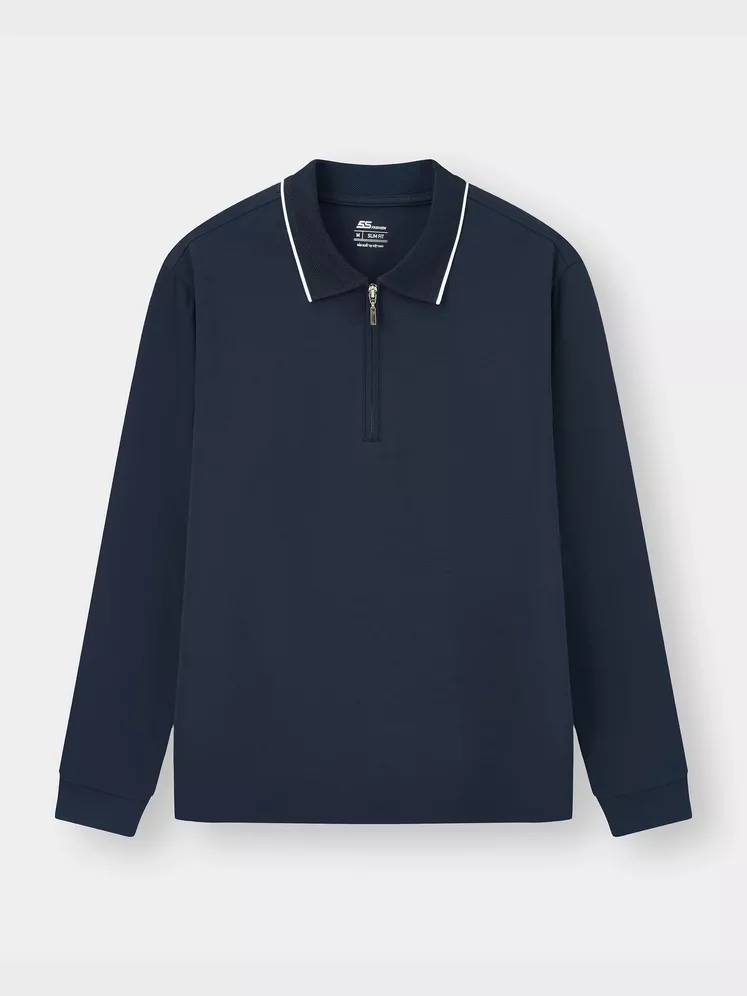 Áo Polo Nam Dài Tay 5S Fashion Cổ Khóa Cao Cấp M0APD25002