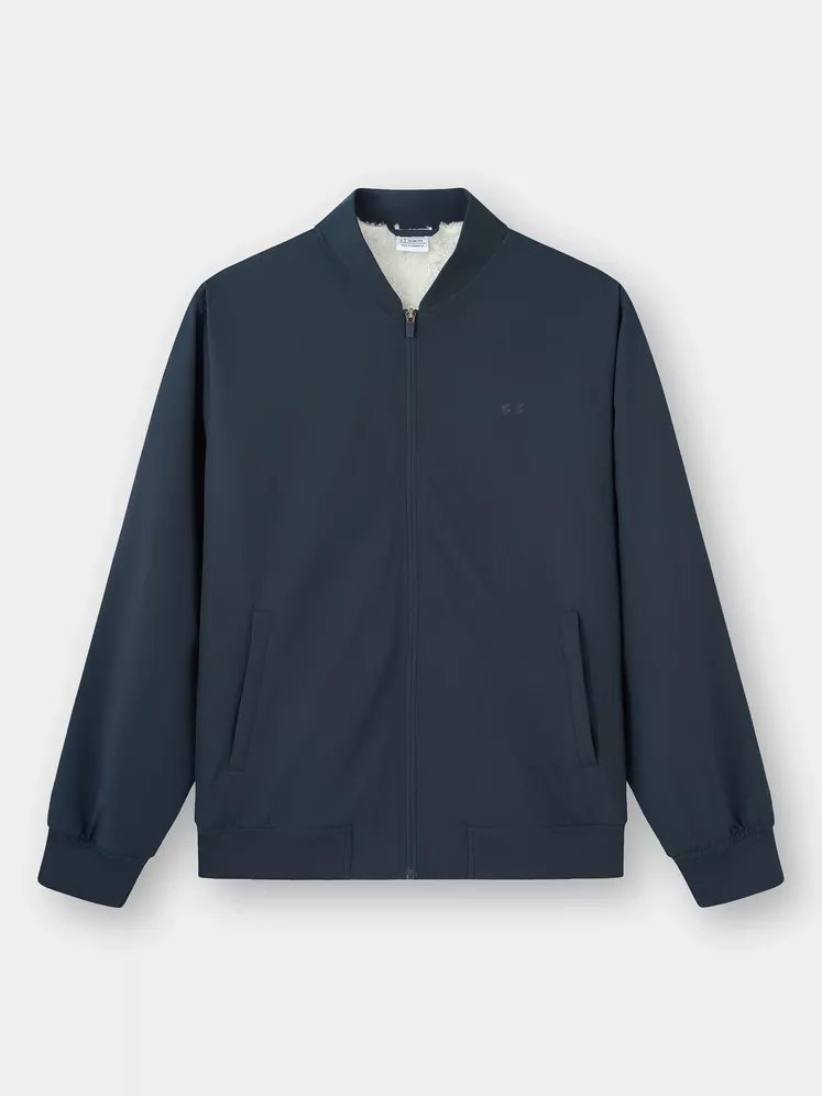 Áo Khoác Bomber Nam B-FurTech Lót Lông 5S Fashion Trơn Basic M0AKB25013