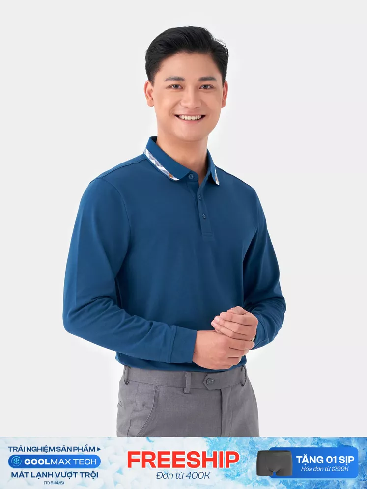 Áo polo dài tay 5S Fashion APD23002