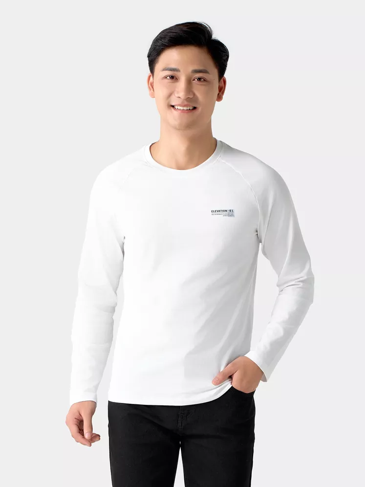 Áo Thun Nam Dài Tay 5S Fashion Tay Raglan Phom Slimfit ATH24012
