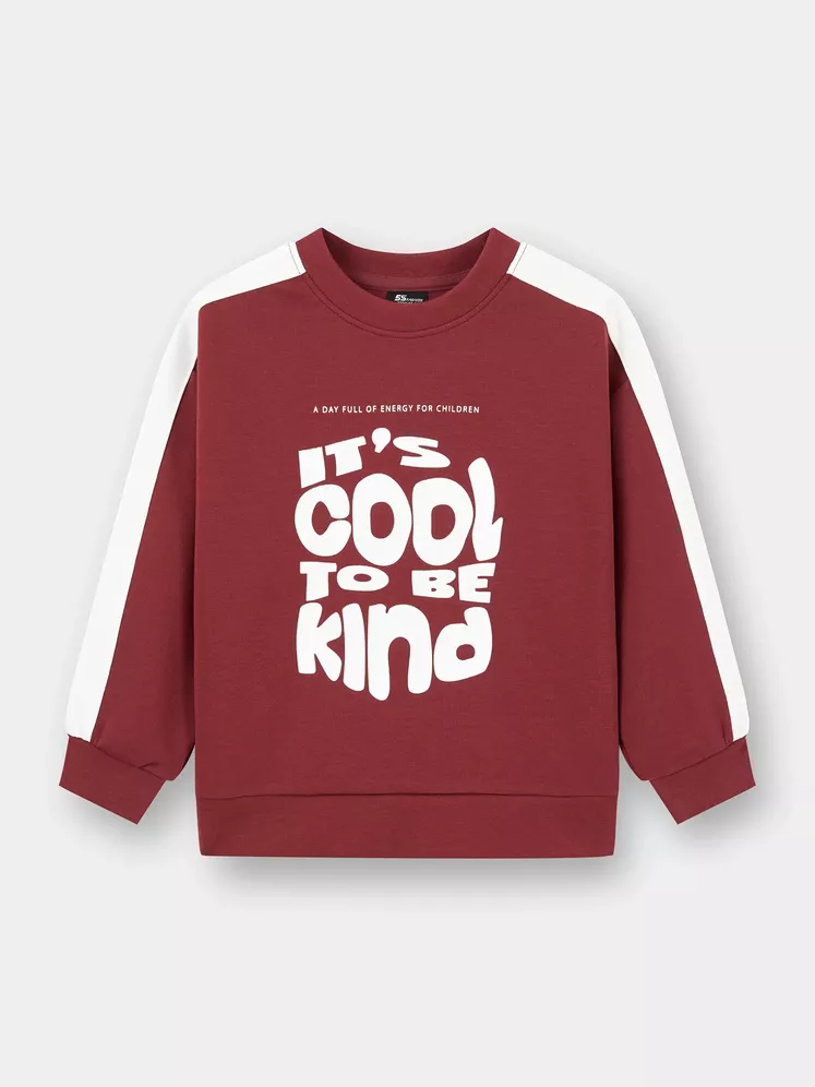 Áo Nỉ Bé Trai Bé Gái 5S Fashion Can Phối In Chữ KBANI25001