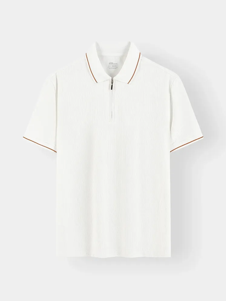 Áo Polo Nam 5S Fashion Cổ Khóa Vải Hiệu Ứng Phom Slimfit M0APC26014