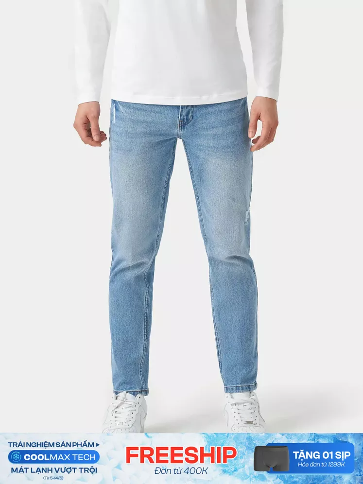 Quần Jean Nam Cotton 5S Fashion Phom Smart Fit QBD23026