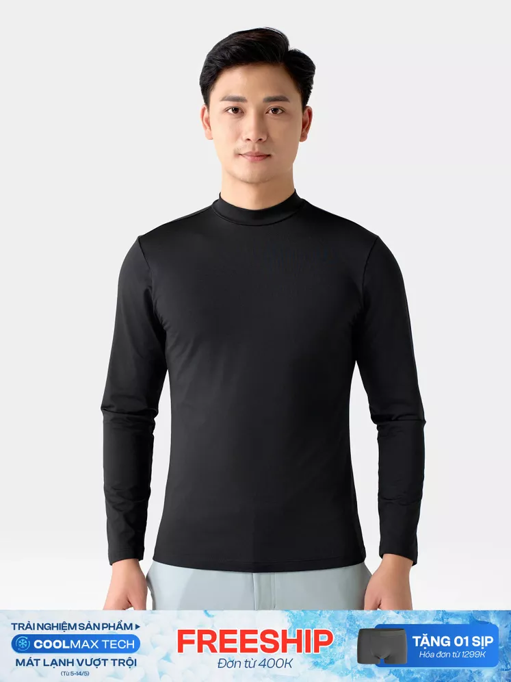 Áo Giữ Nhiệt Nam 5S Fashion Cổ 3 Phân Phom Body AGN24001 