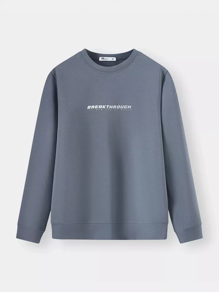 Áo Nỉ Nam 5S Fashion Cổ Tròn In Basic Phom Slimfit MBANI25010