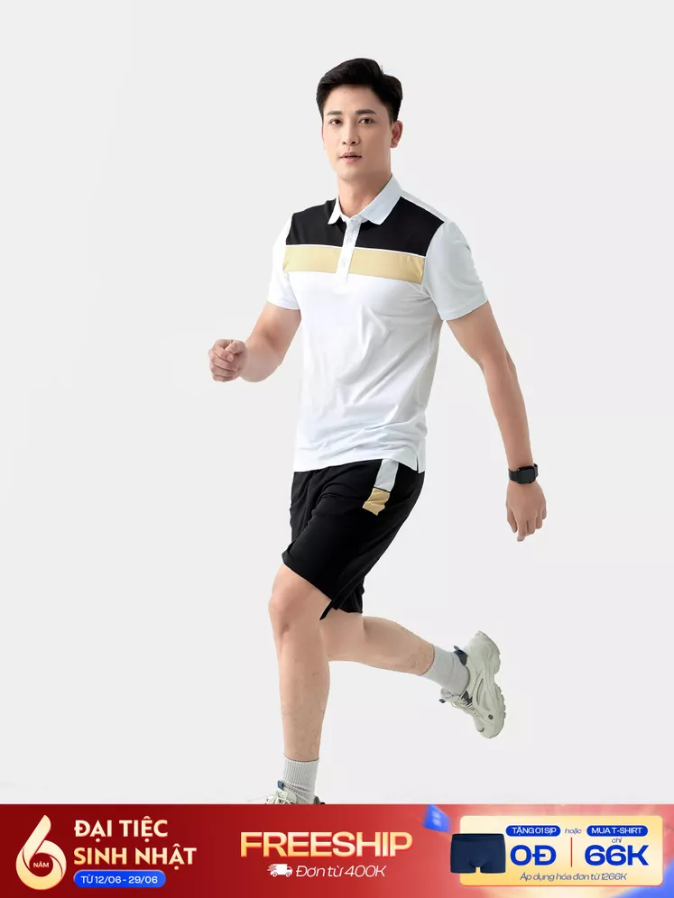 Quần Áo Nam 5S Fashion Kẻ Ngang Ngực Slimfit BAPC24004-BQST24004