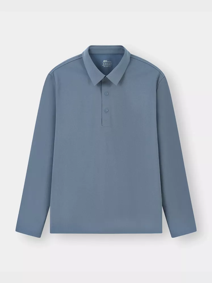 Áo Polo Nam Dài Tay 5S Fashion Phom Regular Cúc Bấm M0APD25008