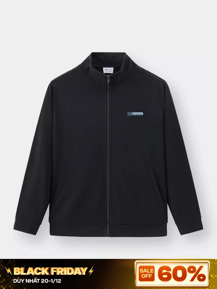 Áo nỉ khóa thể thao 5S Fashion Slimfit ABK23009