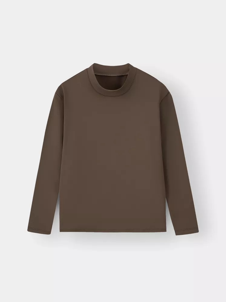 Áo Giữ Nhiệt Cổ 3 Phân Cho Bé Trai Bé Gái HEAT-TECH Extra-warm Lót Bông Nỉ K0AGN25006