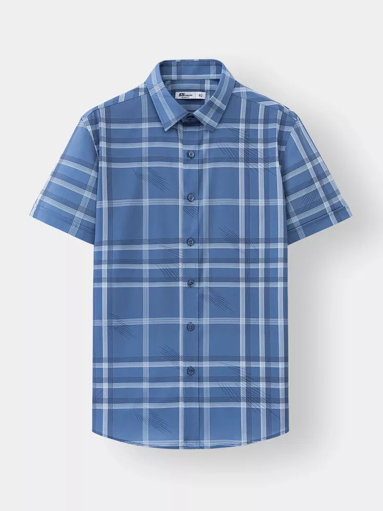 Áo Sơ Mi Nam 5S Fashion Họa Tiết Kẻ Phom Slimfit ASC25057