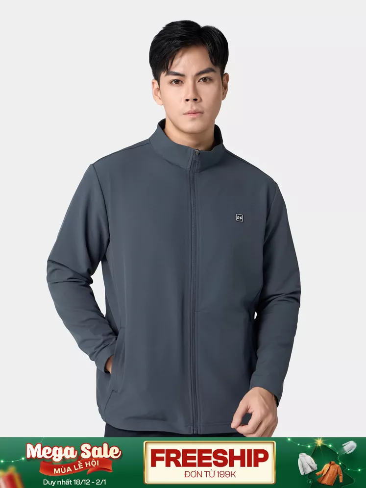 Áo Khoác Nam Thời Trang Cổ Trụ Basic Slimfit AKH24001