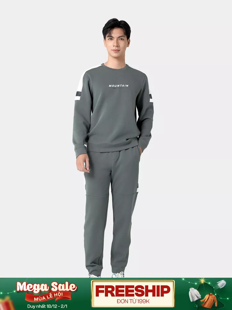Bộ Quần Áo Nỉ Nam 5S Fashion In Chữ Can Phối BNI24004