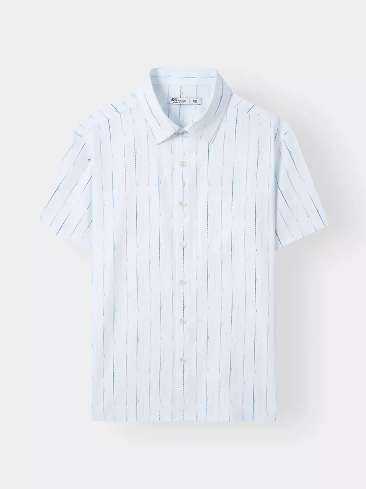 Áo Sơ Mi Ngắn Tay Nam 5S Fashion Họa Tiết Phối Túi ASC25006