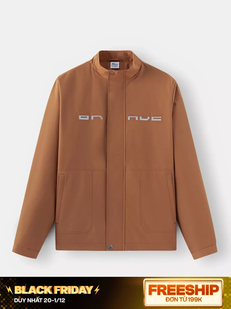 Áo Khoác Thời Trang Nam 5S Fashion Cổ Trụ In Chữ Slimfit AKH24008