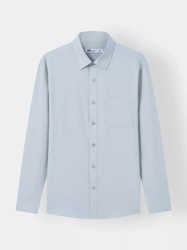Áo Sơ Mi Nam Tay Dài 5S Fashion Có Túi Ngực Phom Regular M0ASM25002