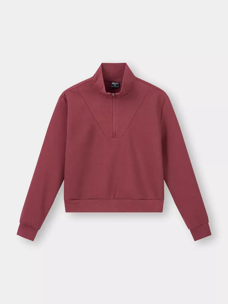 Áo Nỉ Nữ Khóa Zip 5S Fashion Hiệu Ứng Phom Regular WBANI25009