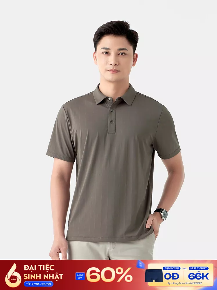 Áo Polo Nam 5S Fashion Dệt Họa Tiết Classic APC24053